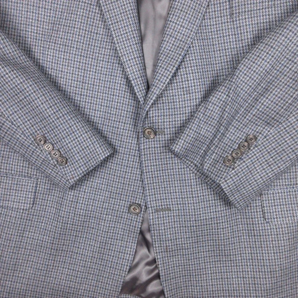 Lauren Ralph Lauren Jacket Mens 54 R Blue‎ Plaid Wool Blazer Business Office